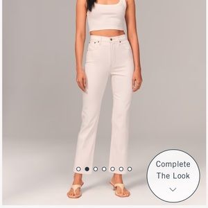 Abercrombie Ultra High Rise Ankle Straight Jean